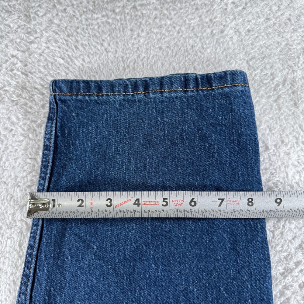 Men's Size 34x30 Levi 505 Regular Fit Denim Blue Jeans Medium Dark Wash Stretch - Picture 9 of 11